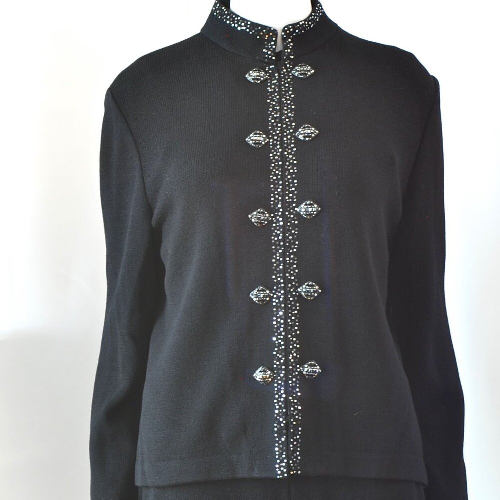 St. John Evening By Marie Gray Black Jacket With Embellishments - USA